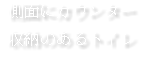 側面にカウンター 収納のあるトイレ