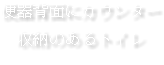 便器背面にカウンター収納のあるトイレ